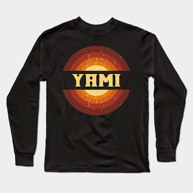 Vintage Proud Name Yami Birthday Gifts Circle Long Sleeve T-Shirt by Kisos Thass